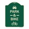 Signmission Park & Ride With Bicycle Graphic Heavy-Gauge Aluminum Architectural Sign, 24" x 18", G-1824-23499 A-DES-G-1824-23499 - alternate 1